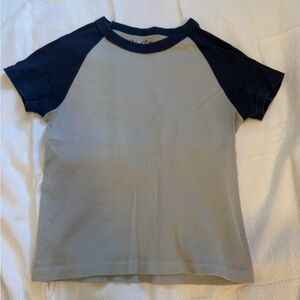 Brandy Melville Navy and Gray baseball T-Shirt